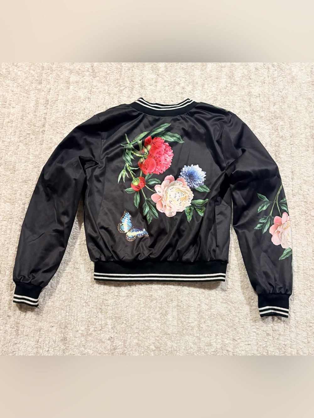 Girl’s Satin Bomber Jacket by Hannah Banana Size 12
